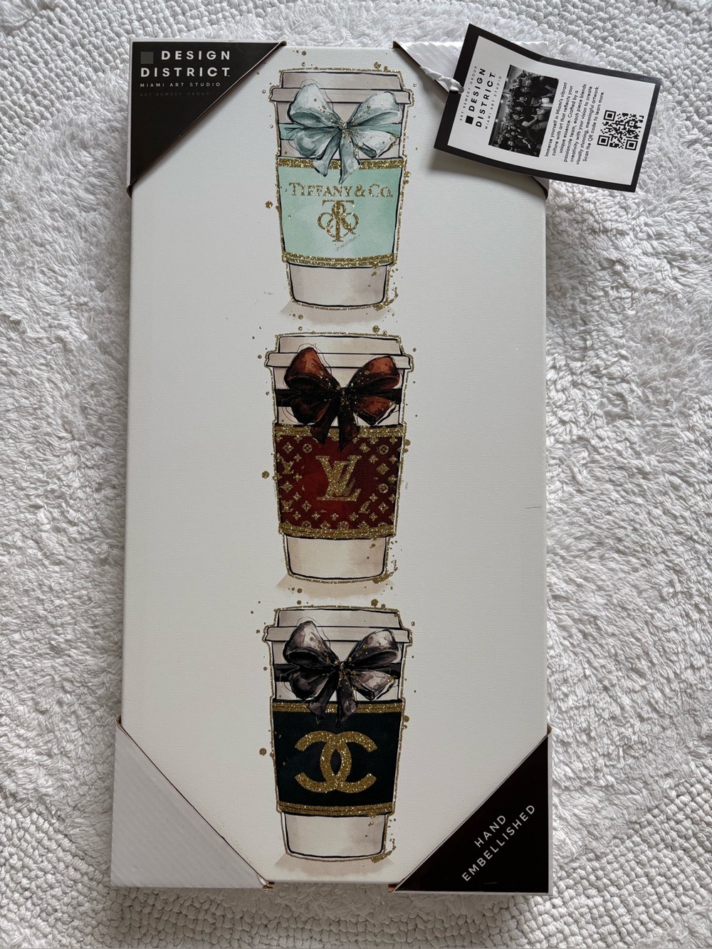 Design District Luxury Coffee Cup Canvas Art ☕️